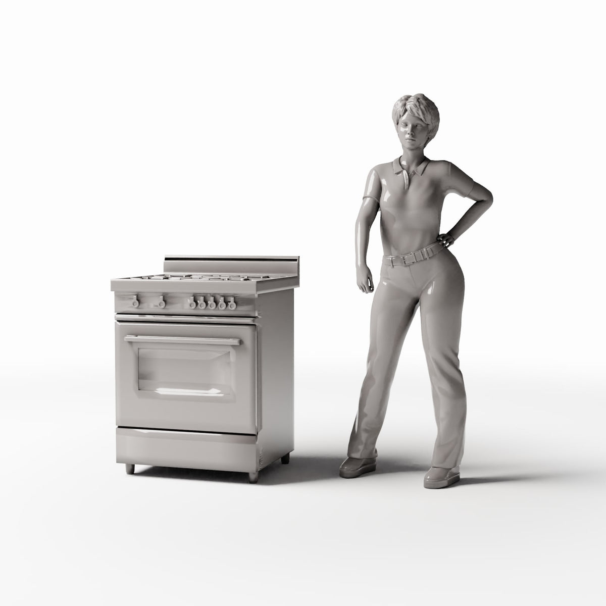 Diorama model-building product photo 1: Diorama Kitchen: Freestanding Kitchen Stove (Ref. 991D)