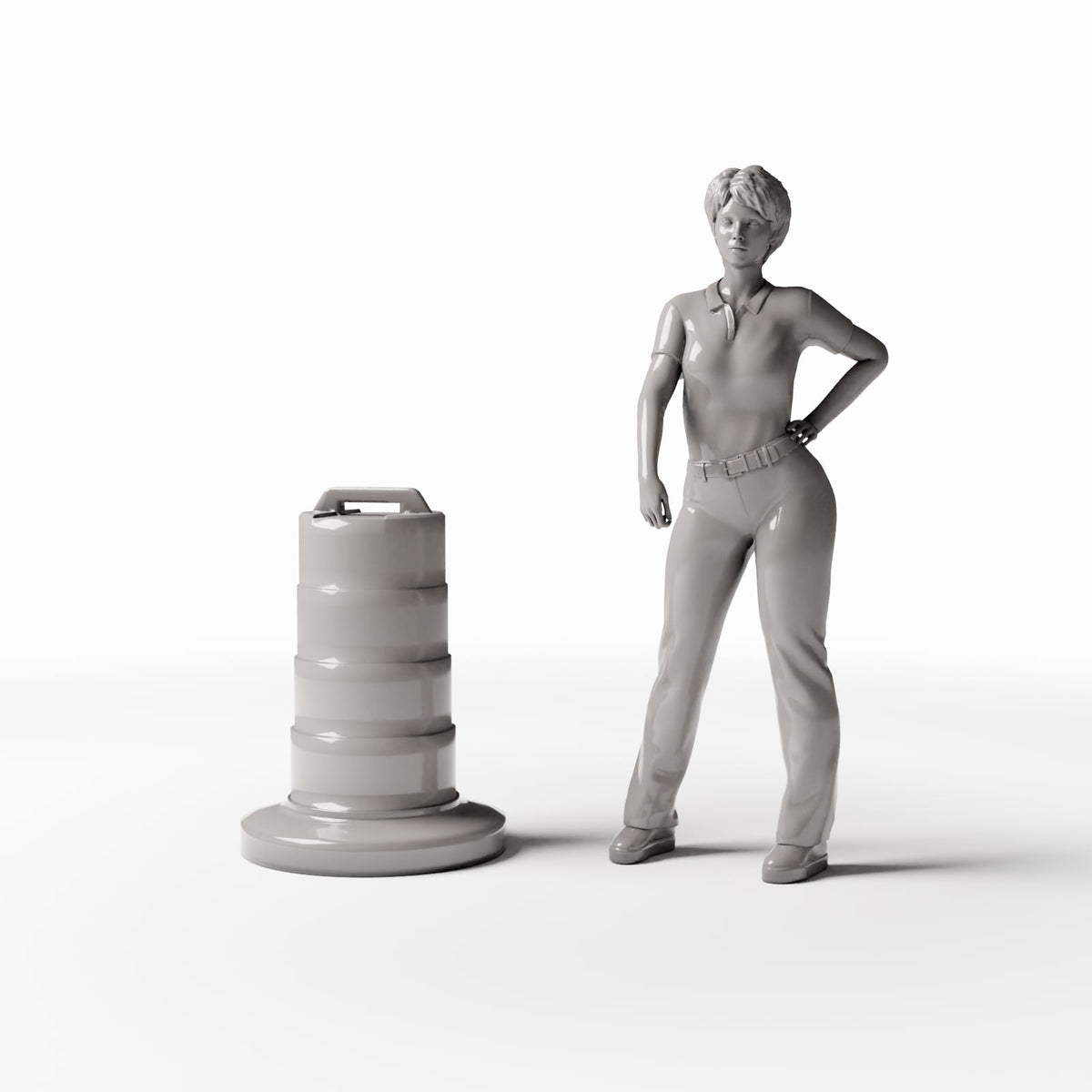 Diorama model-building product photo 1: Street Diorama: Roadwork Traffic Barrel (Ref. 992D)