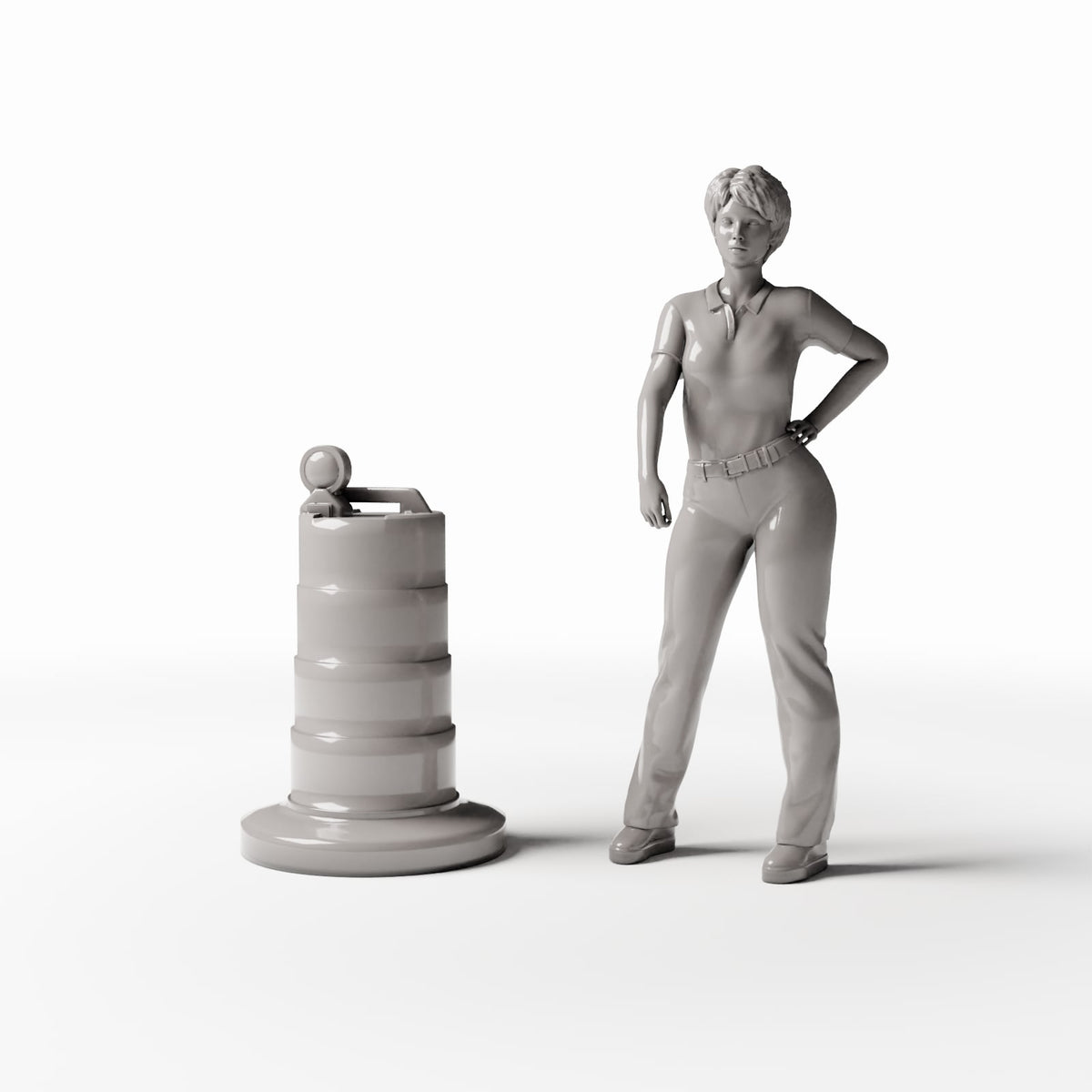 Diorama model-building product photo 1: Diorama Road: Traffic Barrel with Reflector (Ref. 993D)