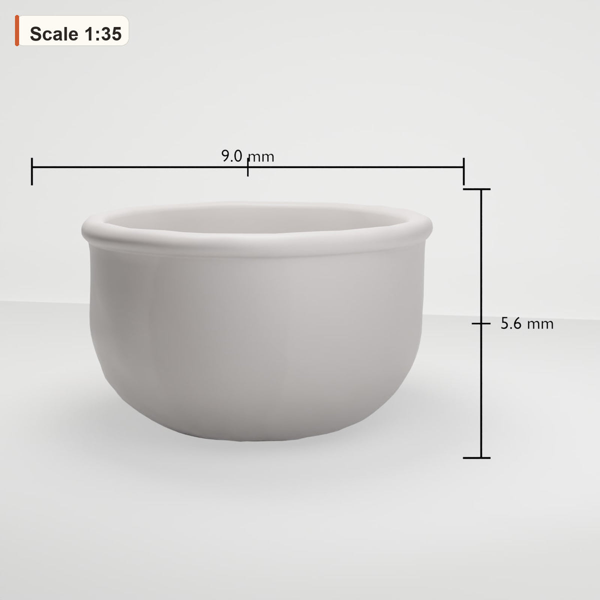 MyPortal 99 1: Diorama Kitchen: Empty Cast Iron Cooking Pot (Ref. 99D)
