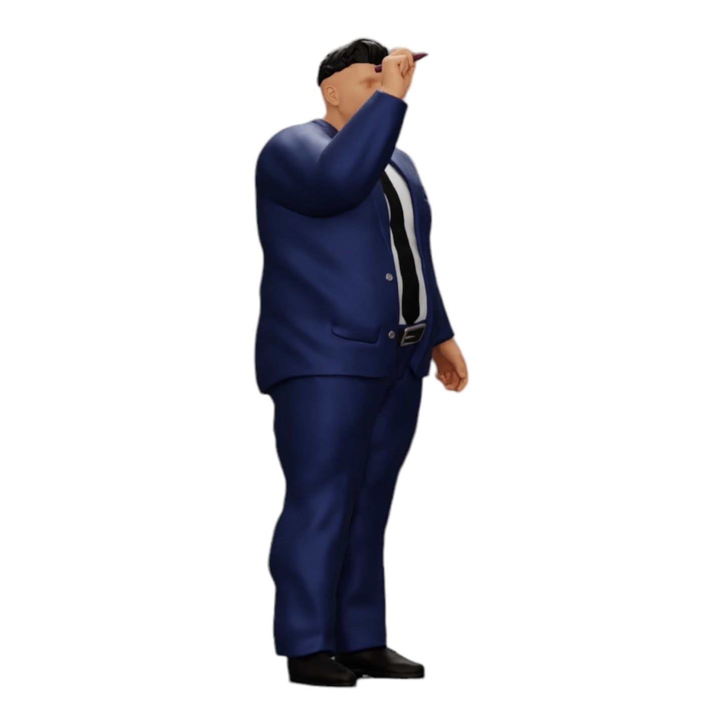 Diorama model building product photo 0: Corpulent businessman writing on whiteboard (Ref No. A19)