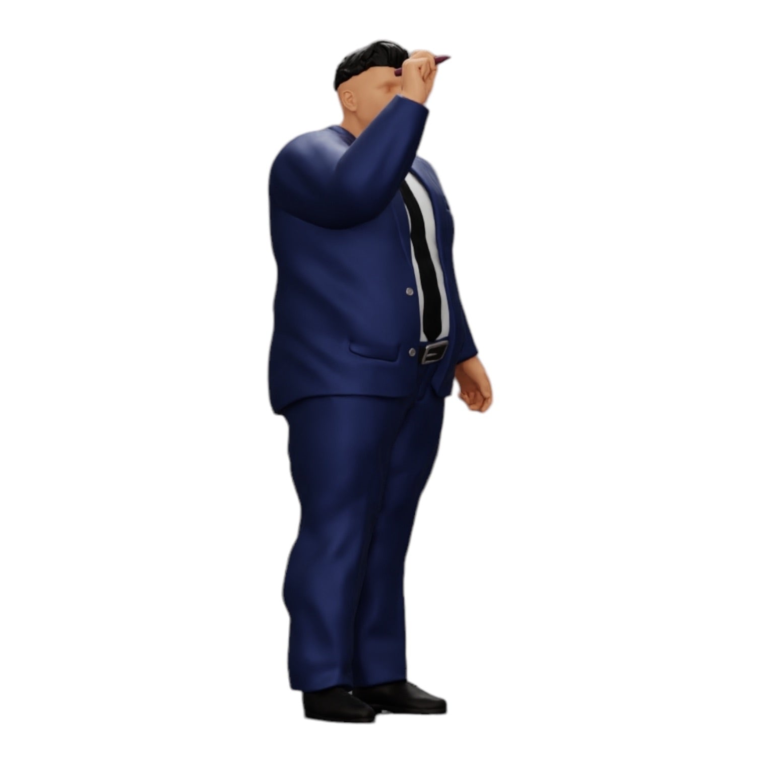 Diorama model building product photo 0: Corpulent businessman writing on whiteboard (Ref No. A19)