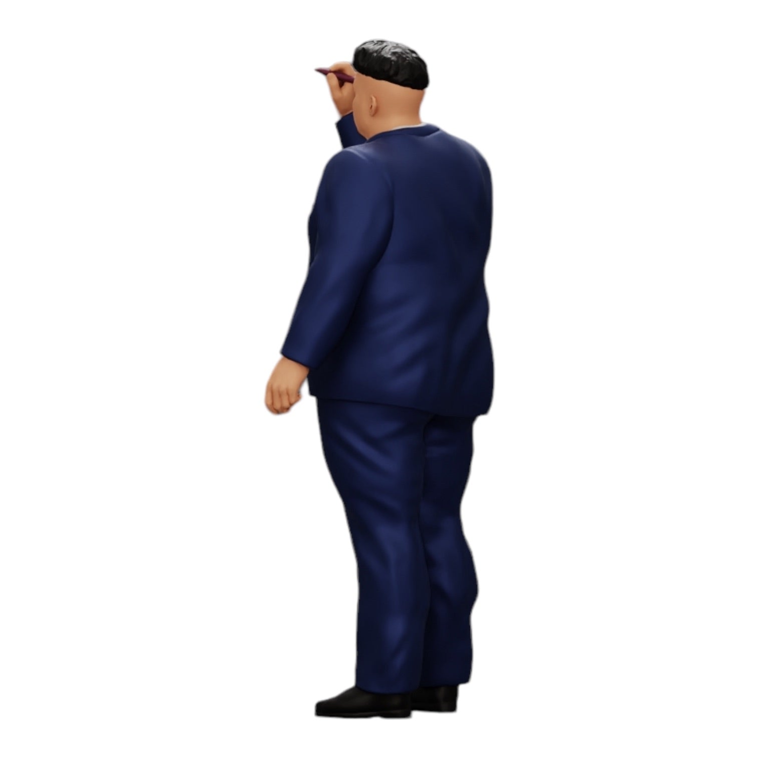 Diorama model building product photo 0: Corpulent businessman writing on whiteboard (Ref No. A19)