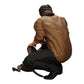 Diorama model building product photo 0: Kneeling man petting his lying dog (Ref No. A20)