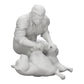 Diorama model building product photo 0: Kneeling man petting his lying dog (Ref No. A20)