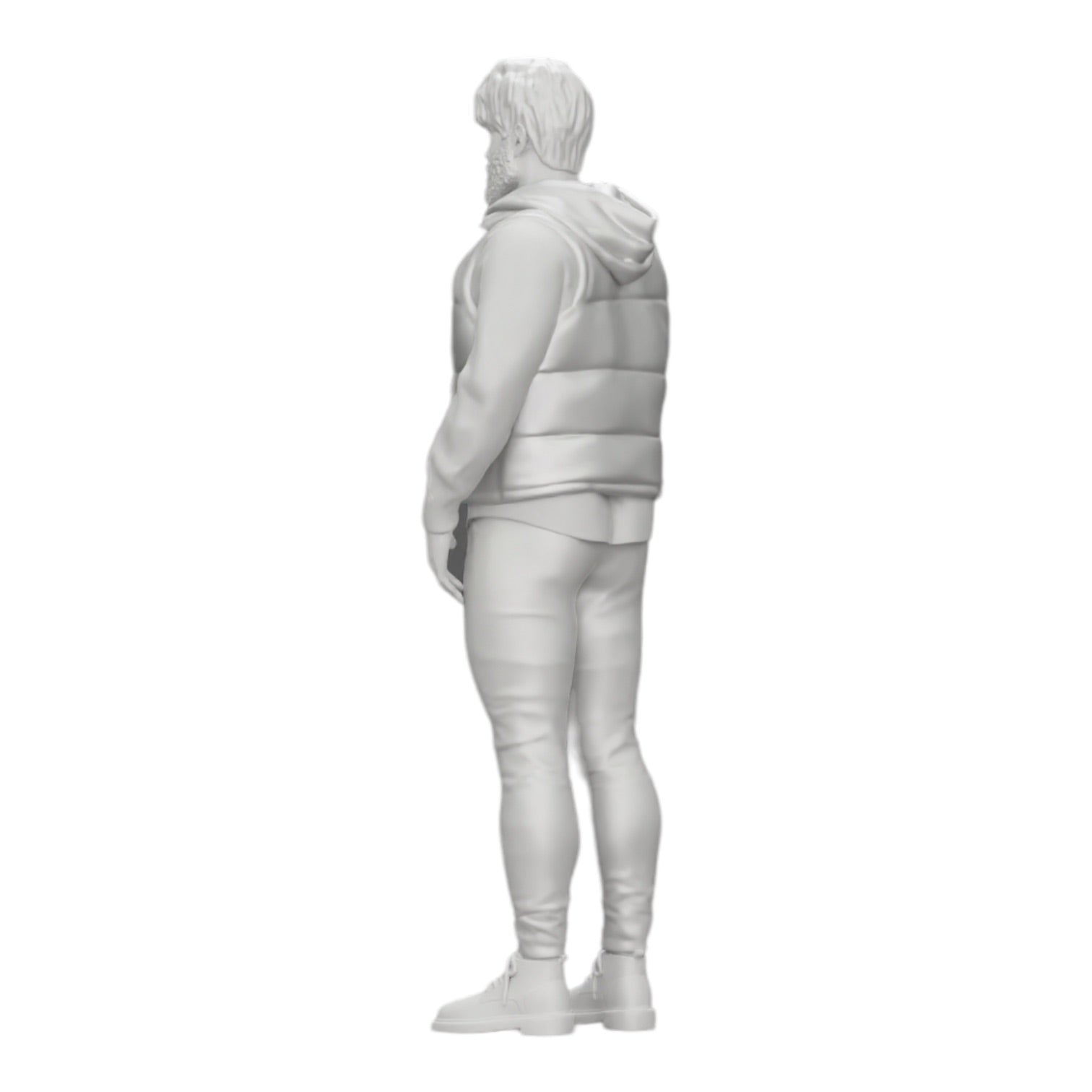 Diorama model building product photo 0: Confident man with beard and jacket stands tall (Ref No. A24)