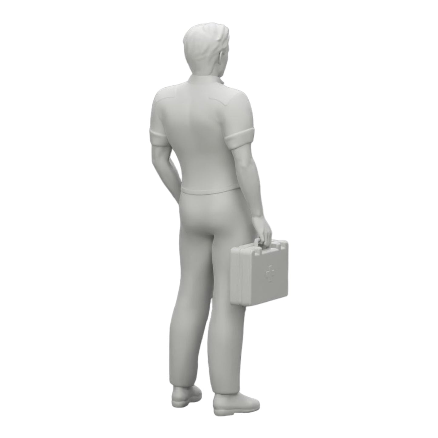 Diorama model building product photo 0: Medic stands ready with a first aid kit (Ref No. A28)