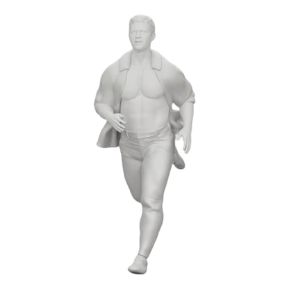 Diorama model building product photo 0: Man in open shirt fleeing from his arrest (Ref No. A41)