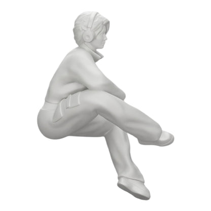Diorama model building product photo 0: Young girl sitting and listening to music with headphones (Ref No. A42)