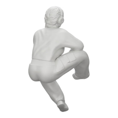 Diorama model building product photo 0: Young girl sitting and listening to music with headphones (Ref No. A42)