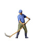 Miniature Figure: Farmer with Scythe B - Old Farmer at Work (No. 300)