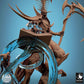 Product photo Tabletop 28mm Lord of the Print (LotP) 2: Tabletop miniature: Demon Lord Velkaran the Fallen, Abyss Summoner & Scythe Master with Double-Bladed Scythe, Chaos Champion, Boss Miniature (24_11_G)