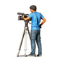 3DP Miniatures 1: Stehende Figur: Kameramann mit Videokamera auf Stativ (Ref. Nr. 511)