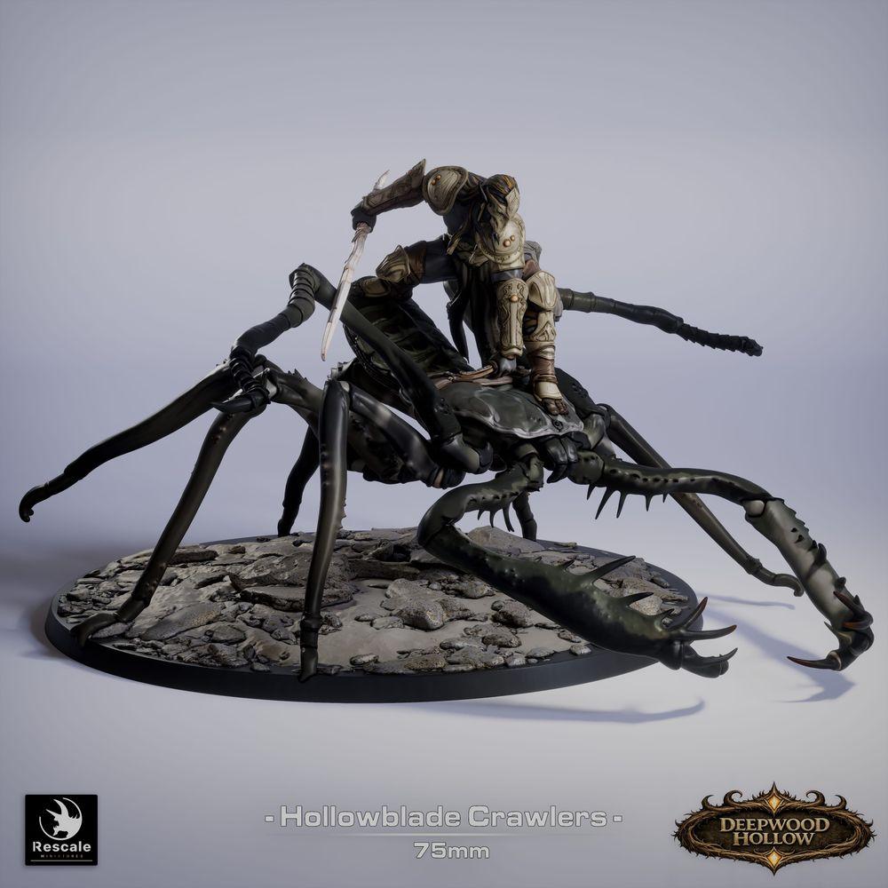 Product photo Tabletop 28mm Lord of the Print (LotP) 0: Tabletop miniature: Scorpion Rider / Insect Rider - light cavalry assassin with curved blade (26_03_F4)