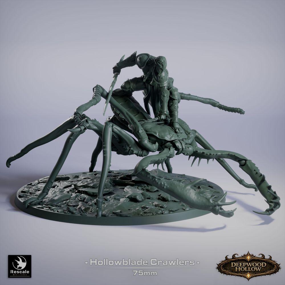 Product photo Tabletop 28mm Lord of the Print (LotP) 1: Tabletop miniature: Scorpion Rider / Insect Rider - light cavalry assassin with curved blade (26_03_F4)