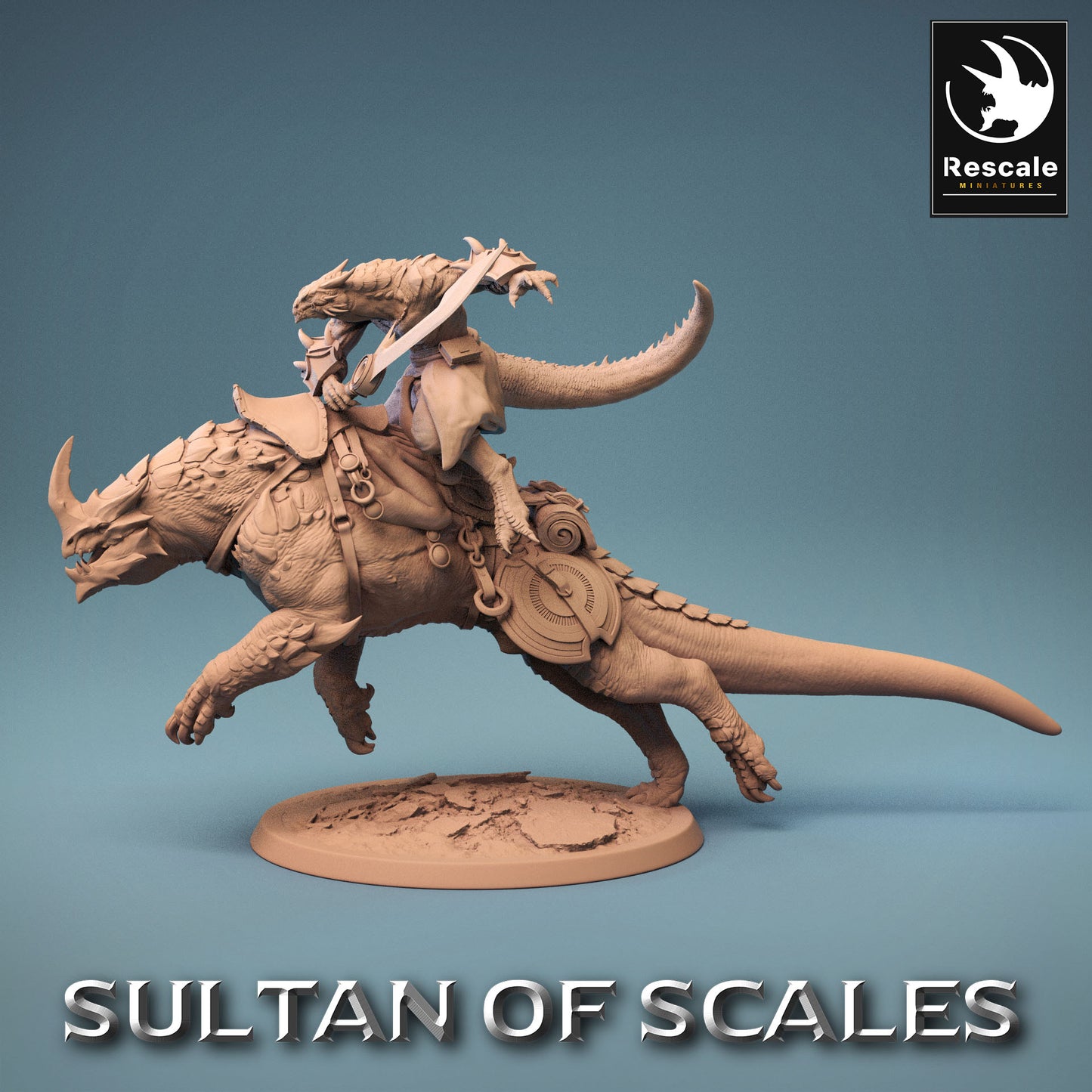 Dragonborn Rider on Lizard - Mighty Soldier of the Desert - Dragonborn Warrior (E7)