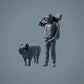 Farm Animal Figures: Boar - Berkshire Pig (a039)