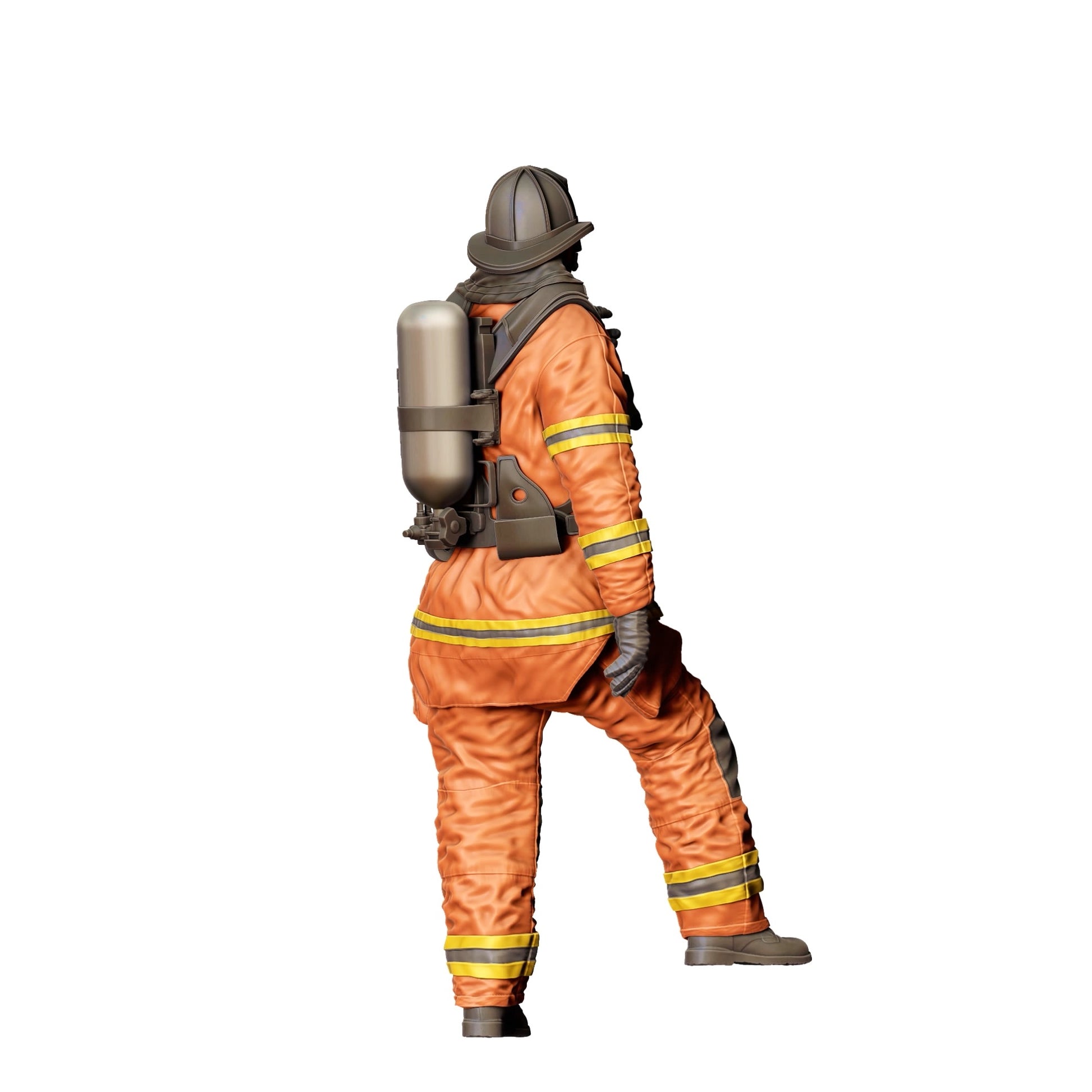 Diorama Modellbau Produktfoto 0: Feuerwehrmann Amerikanisch - Mit Schutzausrüstung (Ref. Nr. 306)