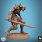 Product photo Tabletop 28mm Lord of the Print (LotP) 1: Tabletop miniature: Ghoul Berserker Ravager (Ghoul), undead warrior and cursed marauder with serrated machete and spiked armor (24_11_C1)