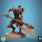 Product photo Tabletop 28mm Lord of the Print (LotP) 0: Tabletop miniature: Ghoul Ravager - Berserker, axe fighter with poleaxe and skull trophies, undead warrior, dungeon boss (24_11_C19)