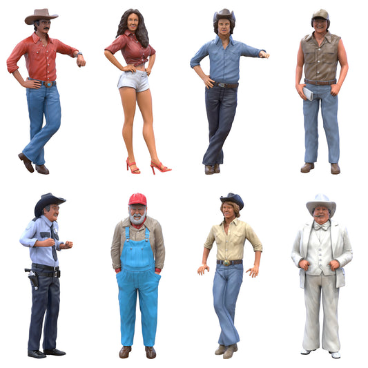 Miniature Figure: Cowboys and Farmer Set (No. s25)