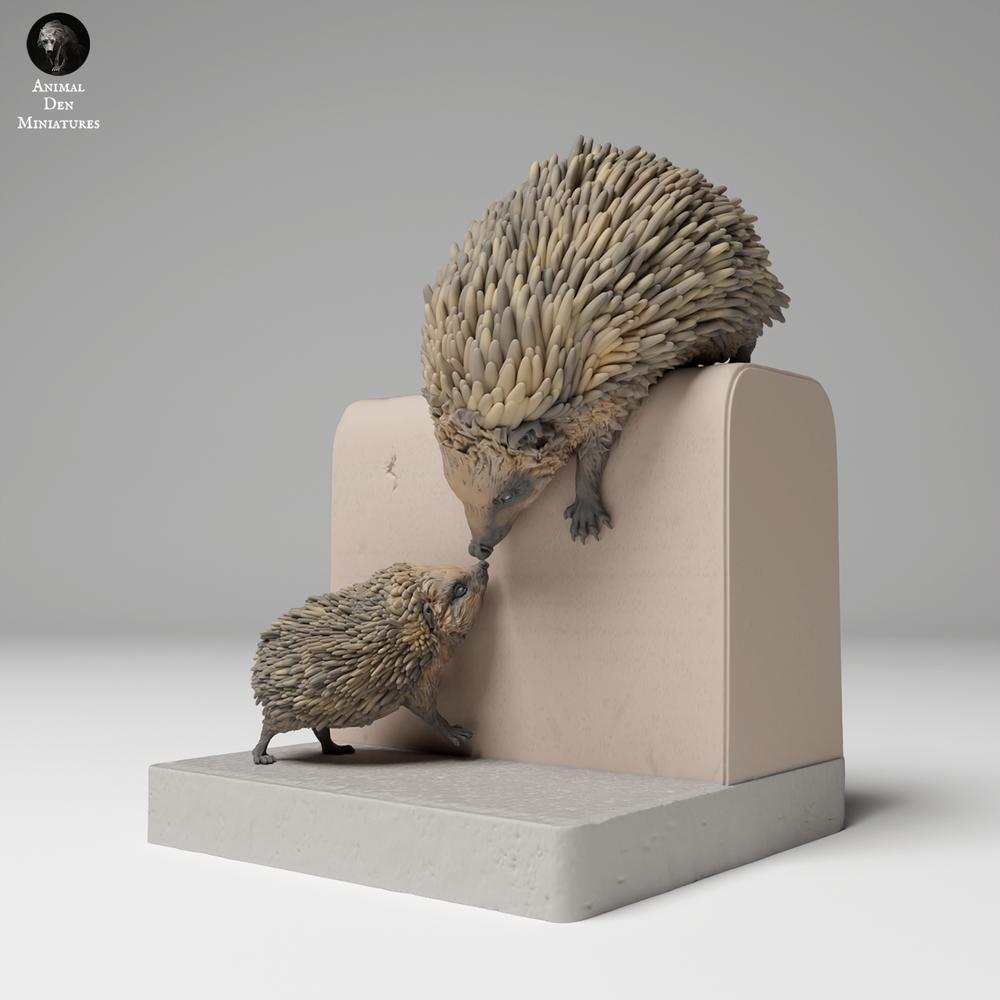 Product photo 2: Wildlife animal figure: European hedgehogs - climbing (24_11_10)