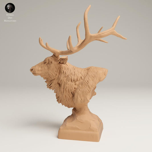 Product photo animal figure Animal Den Miniatures 0: Wild animal figure: Wapiti - Bust (25_06_15)