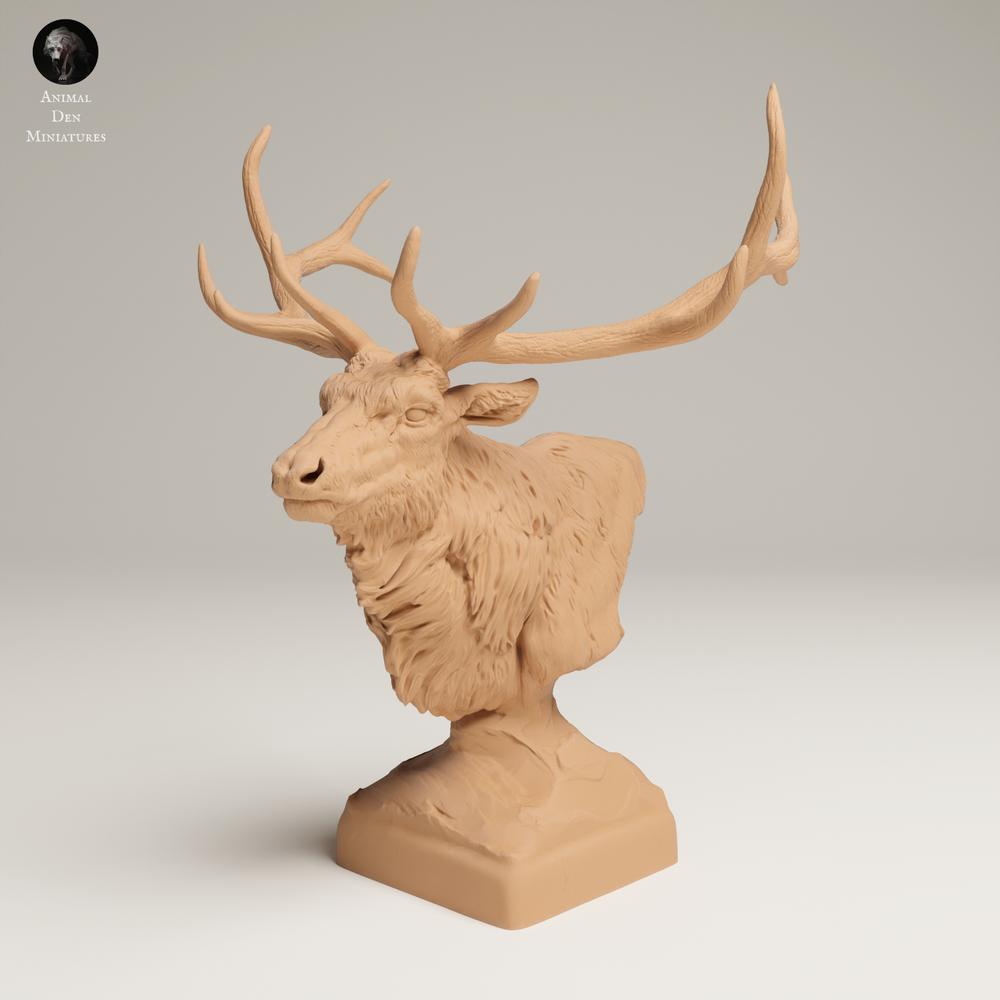 Product photo animal figure Animal Den Miniatures 1: Wildlife animal figure: Wapiti - Bust (25_06_15)