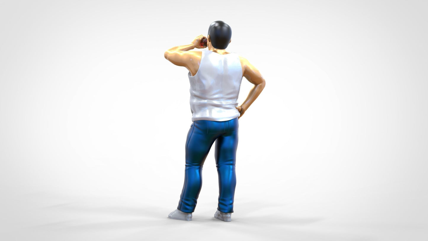 Produktfoto  0: Mann mit Bierflasche und Bierbauch