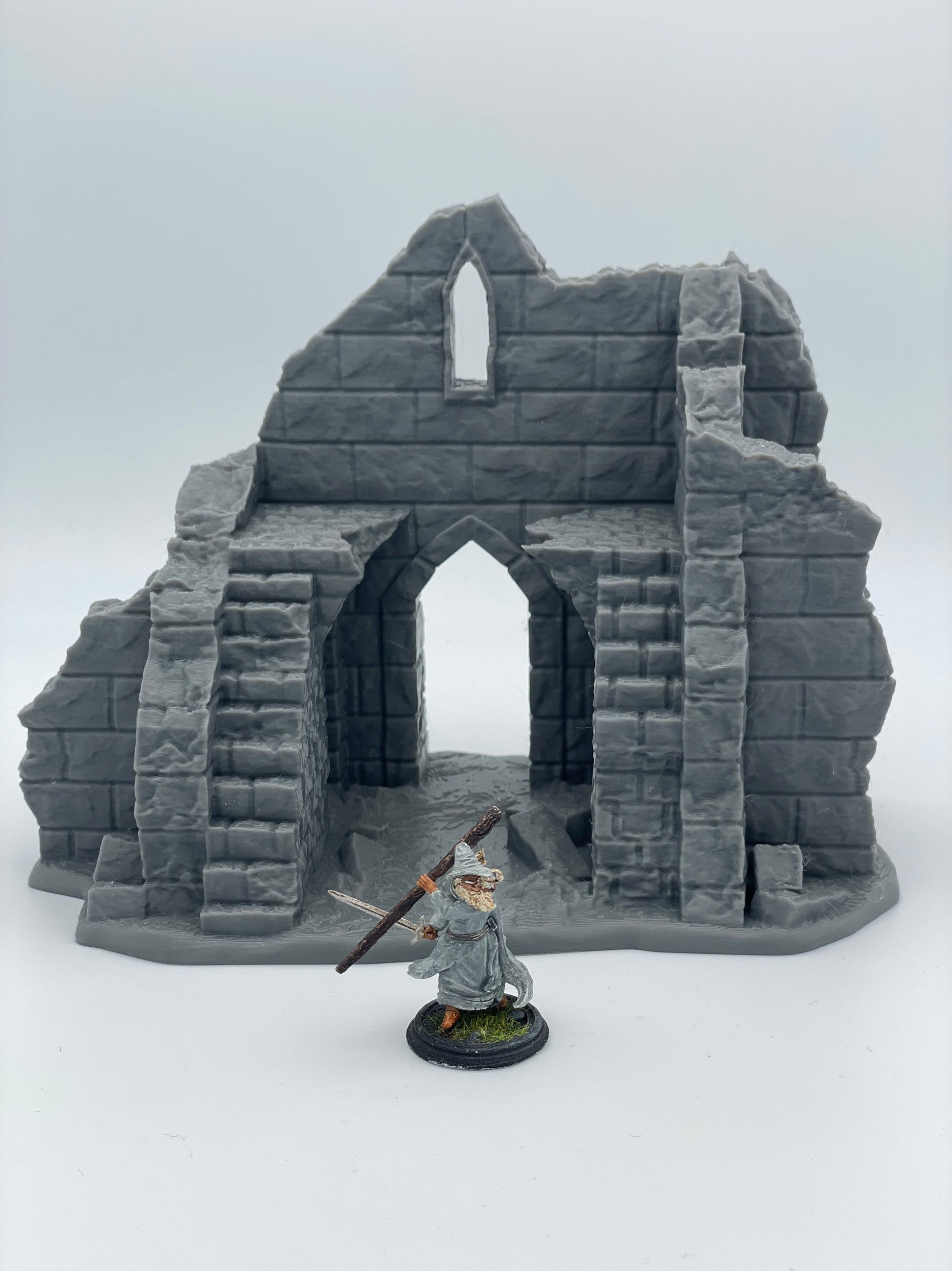 Product photo Tabletop 28mm The Printing Goes Ever On (TPGEO) 0: Ruin E - Debris of a medieval town - Destroyed house