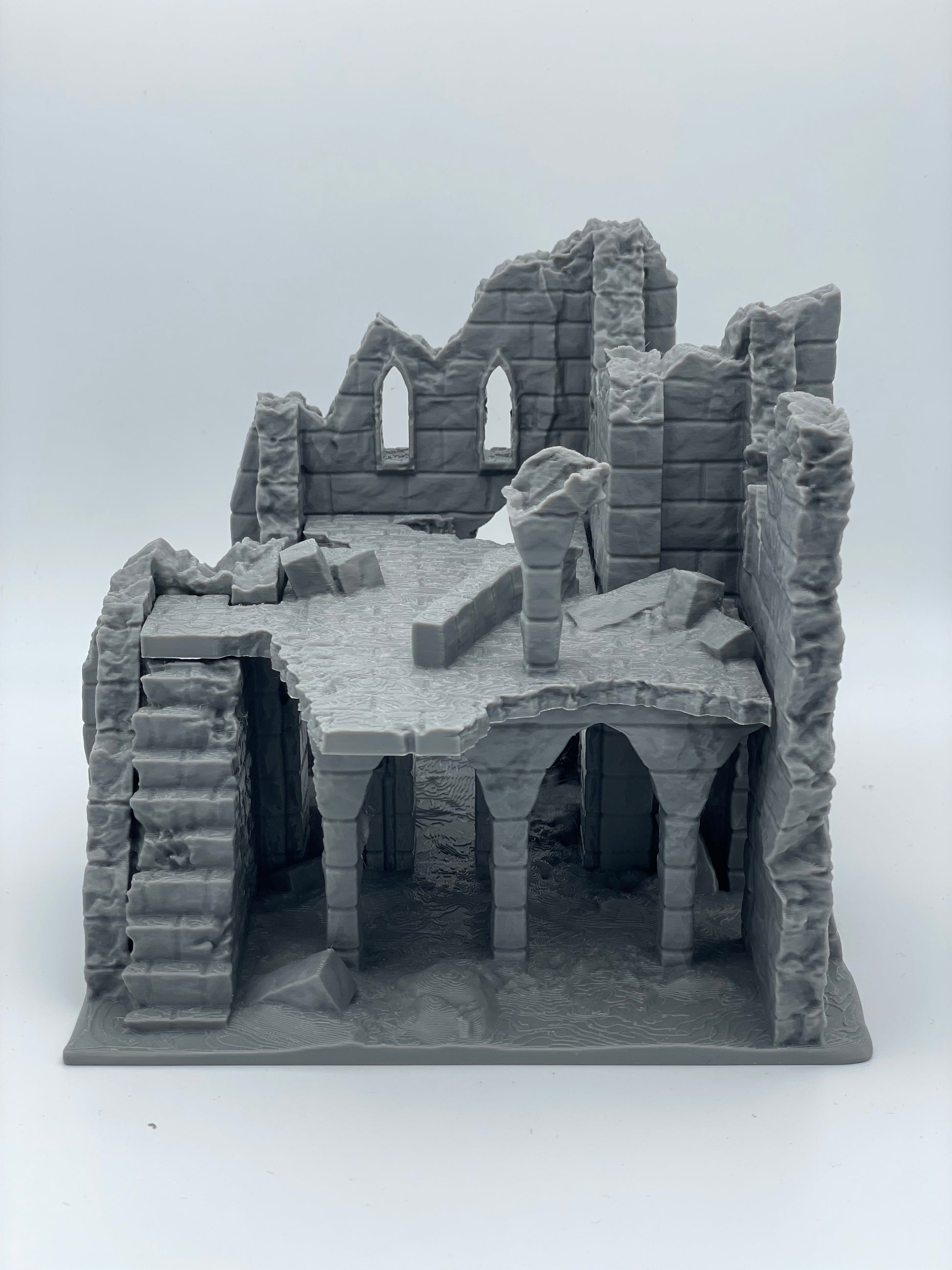 Product photo Tabletop 28mm The Printing Goes Ever On (TPGEO) 0: Ruin E - Debris of a medieval town - Destroyed house