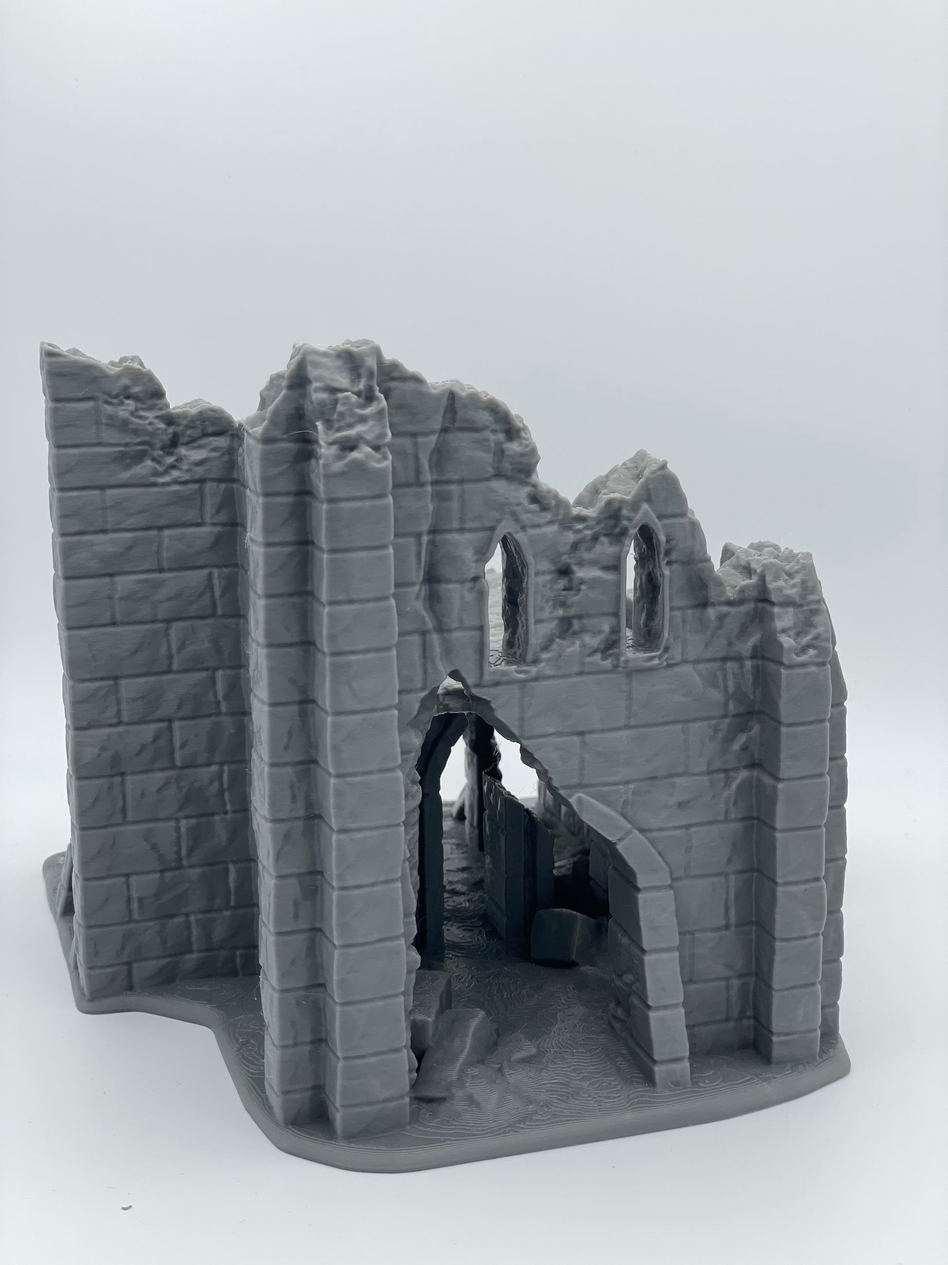 Product photo Tabletop 28mm The Printing Goes Ever On (TPGEO) 0: Ruin E - Debris of a medieval town - Destroyed house