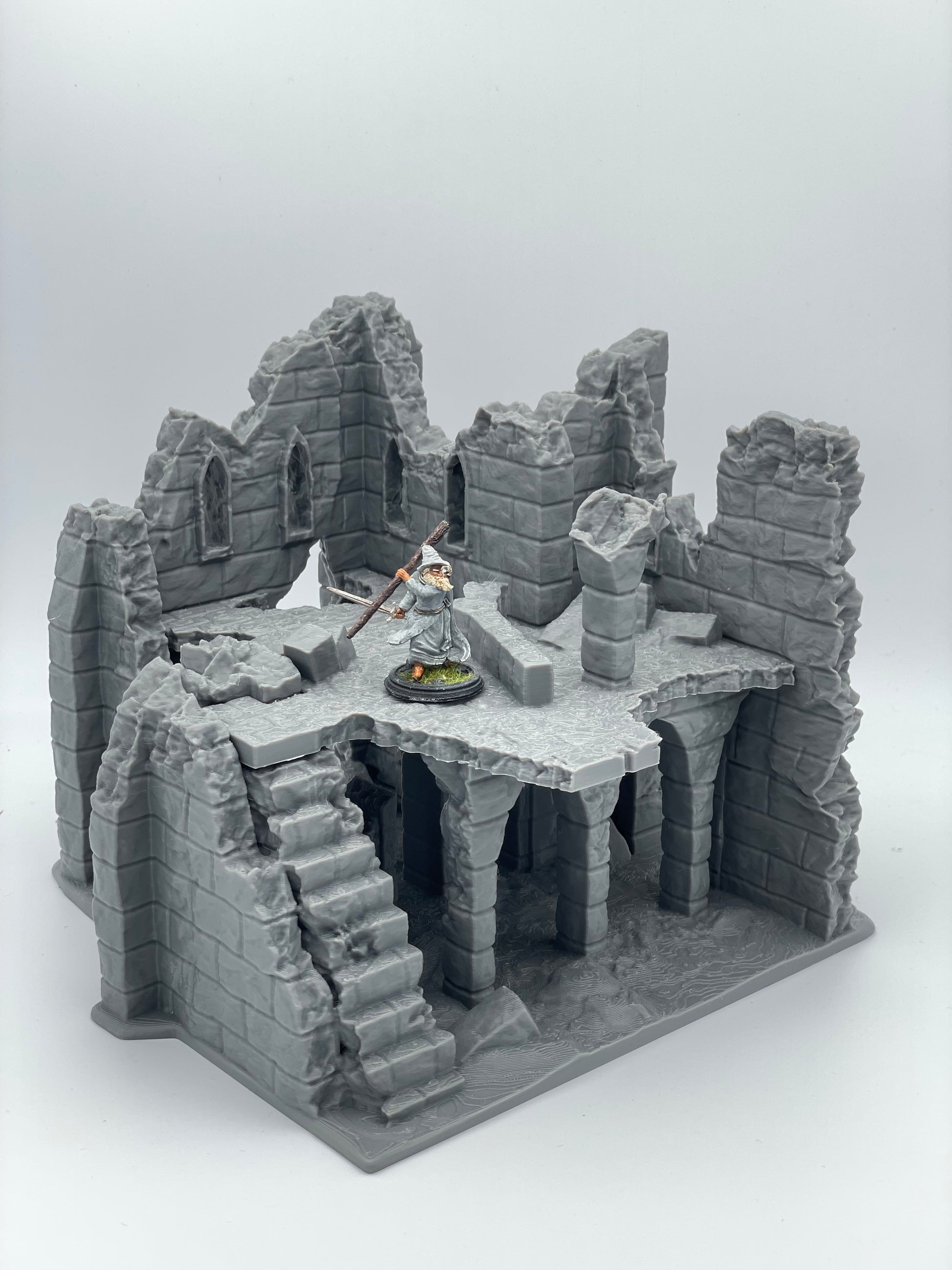 Product photo Tabletop 28mm The Printing Goes Ever On (TPGEO) 0: Ruin E - Debris of a medieval town - Destroyed house