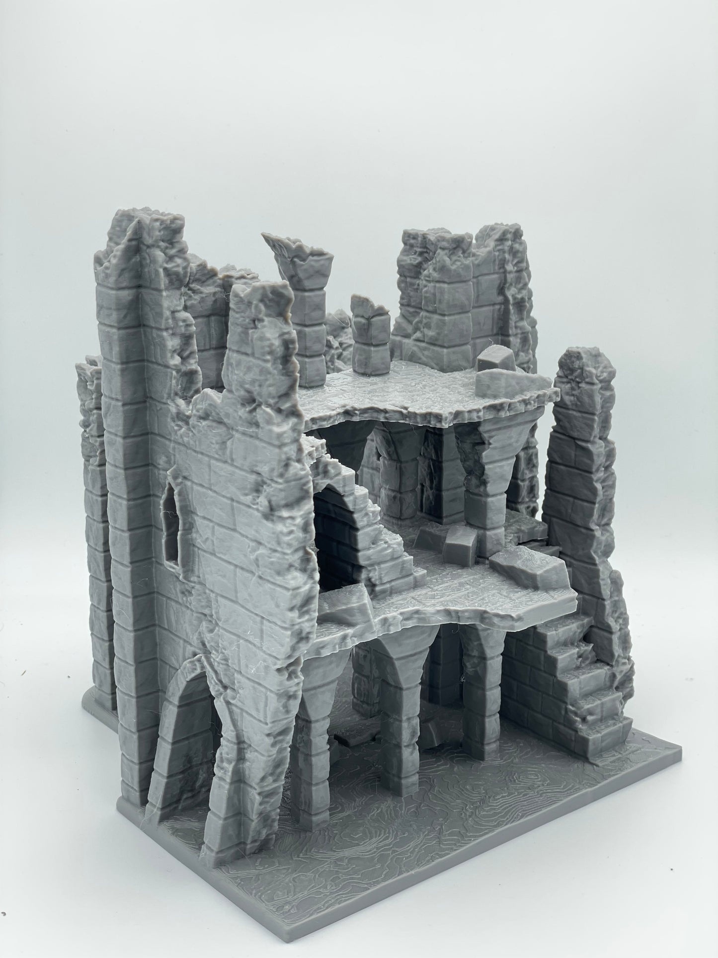 Product photo Tabletop 28mm The Printing Goes Ever On (TPGEO) 0: Ruin E - Debris of a medieval town - Destroyed house