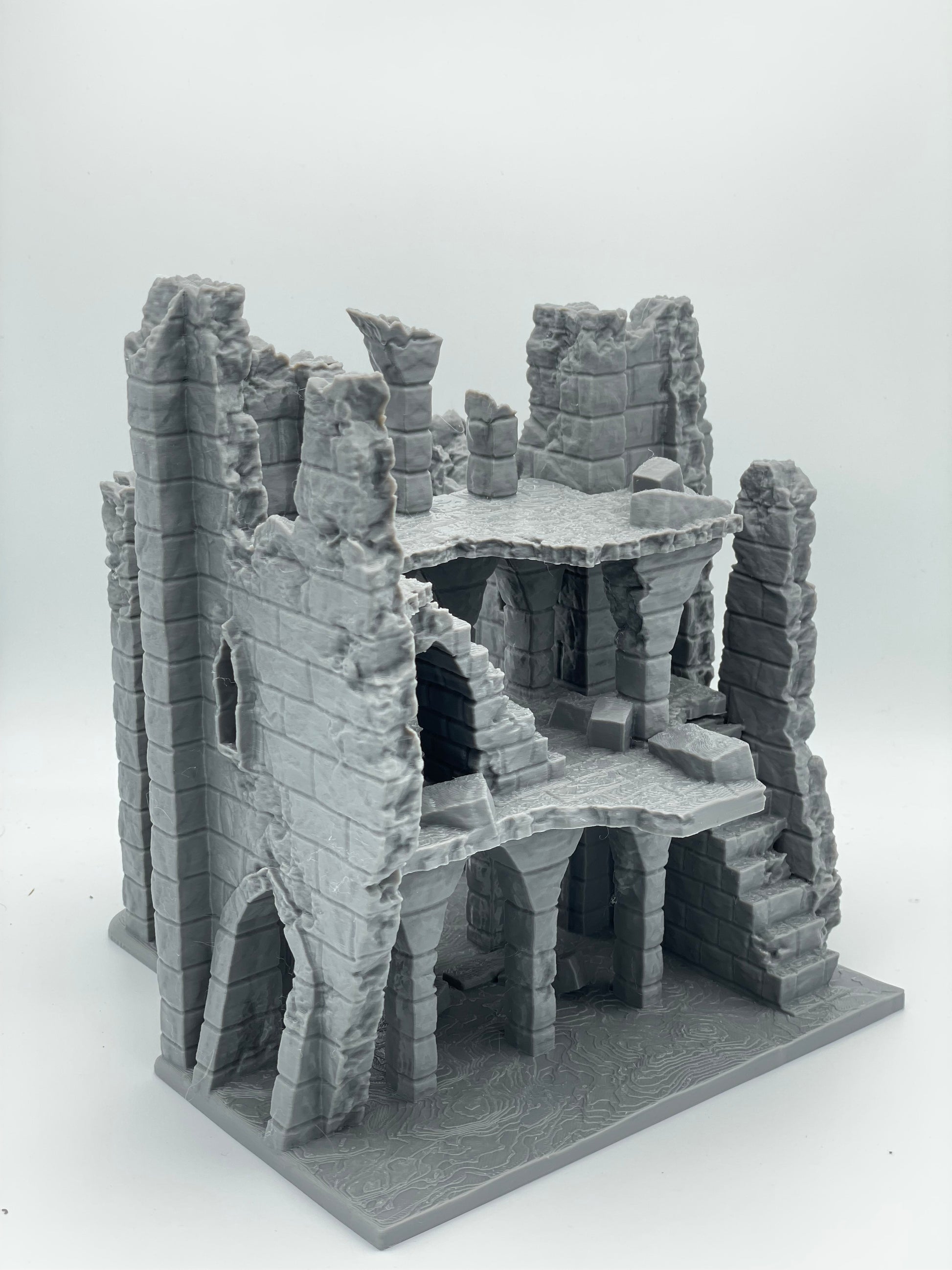 Product photo Tabletop 28mm The Printing Goes Ever On (TPGEO) 0: Ruin E - Debris of a medieval town - Destroyed house