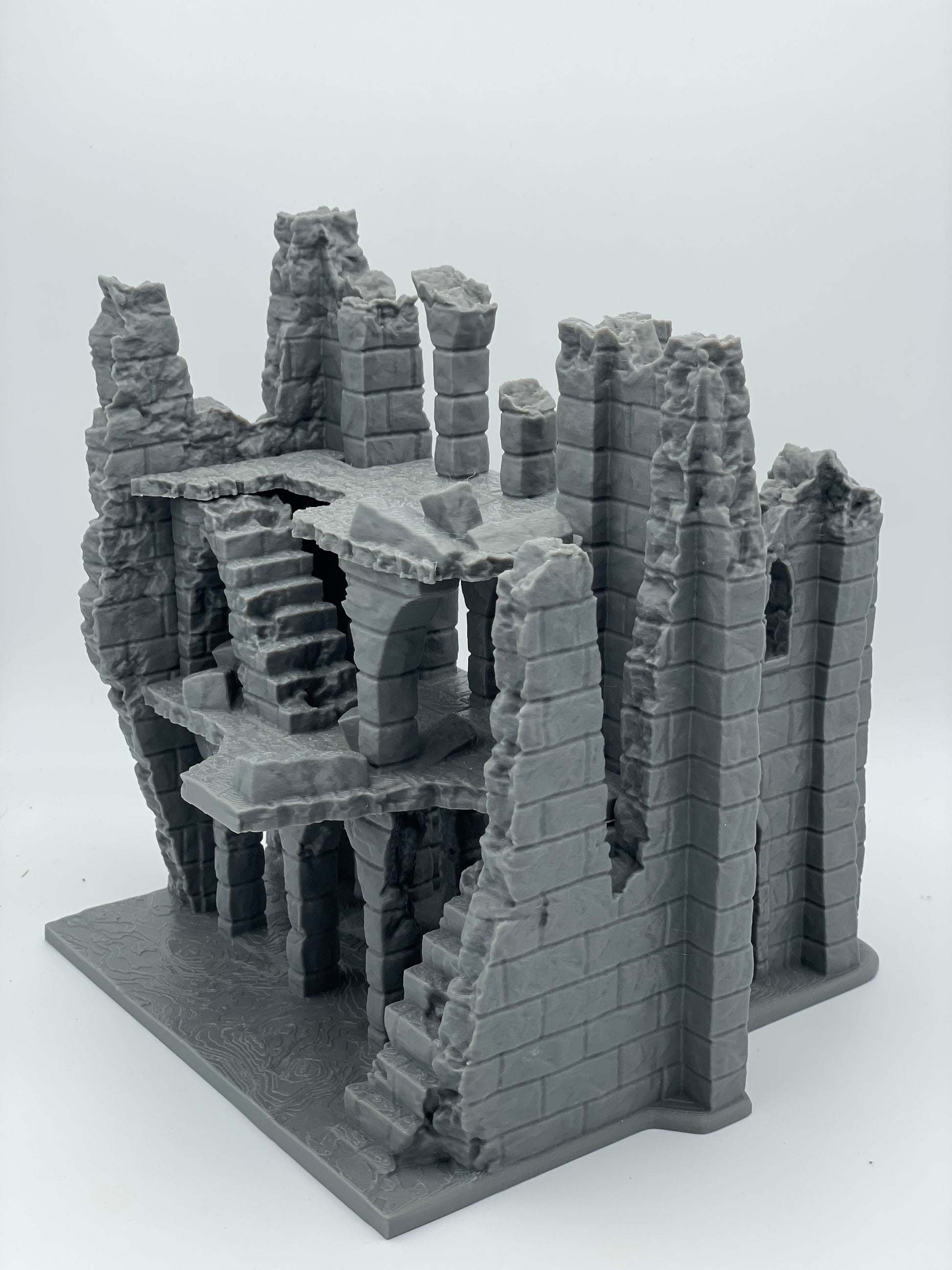 Product photo Tabletop 28mm The Printing Goes Ever On (TPGEO) 0: Ruin E - Debris of a medieval town - Destroyed house