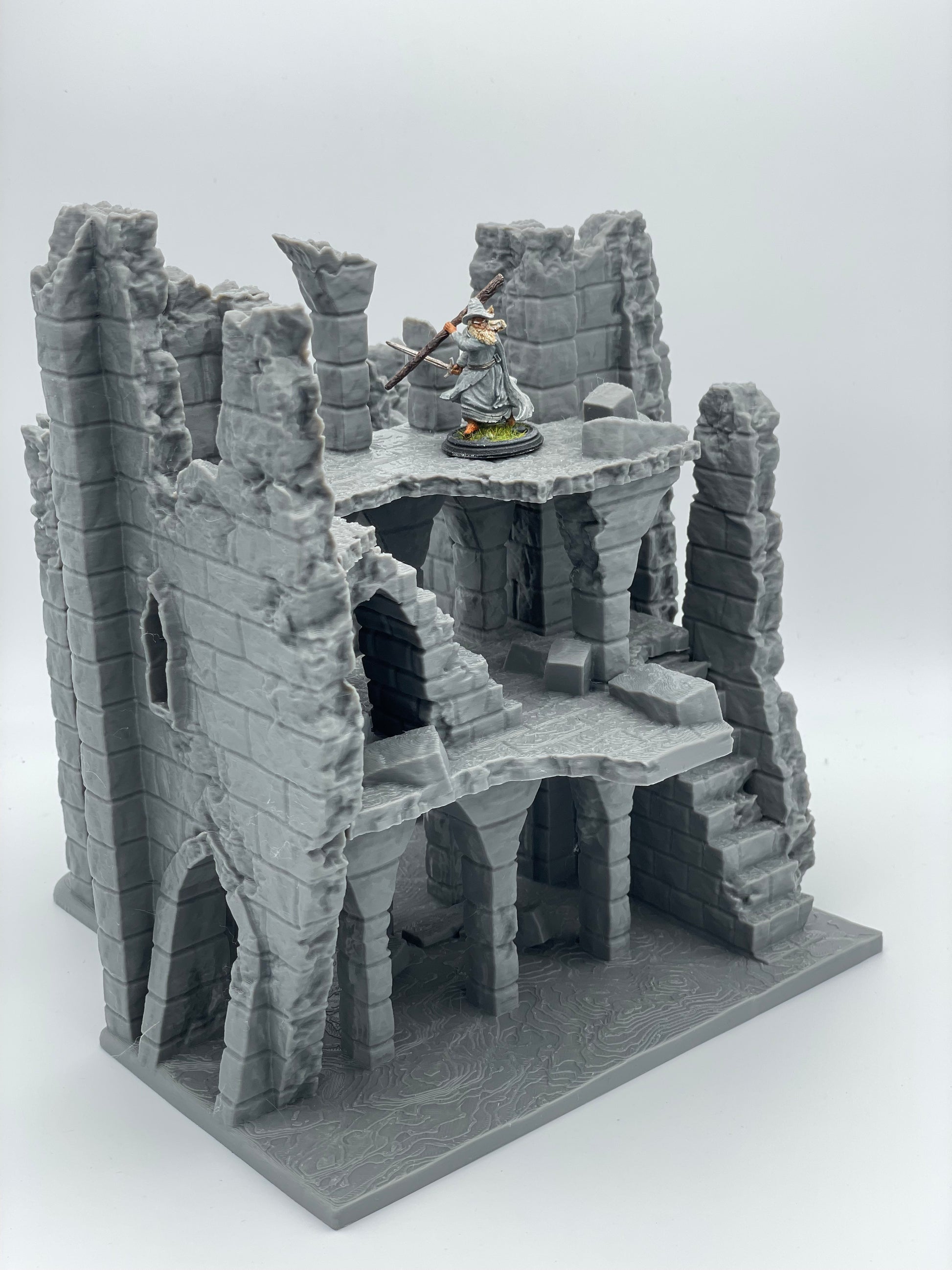 Product photo Tabletop 28mm The Printing Goes Ever On (TPGEO) 0: Ruin E - Debris of a medieval town - Destroyed house
