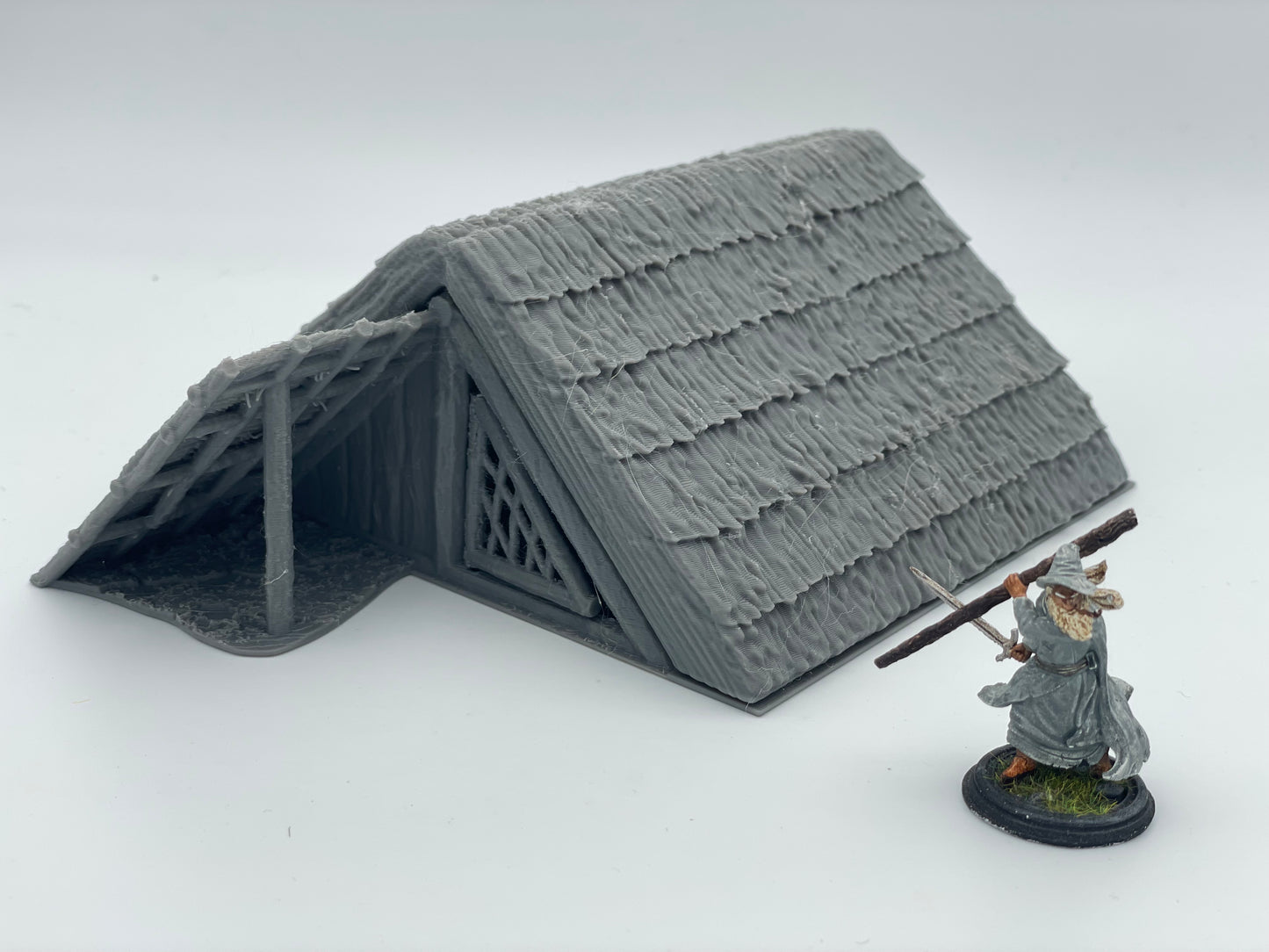 Product photo Tabletop 28mm The Printing Goes Ever On (TPGEO) 0: Native Hut A - Primitive Dwelling with Thatch Roof - Indigenous House