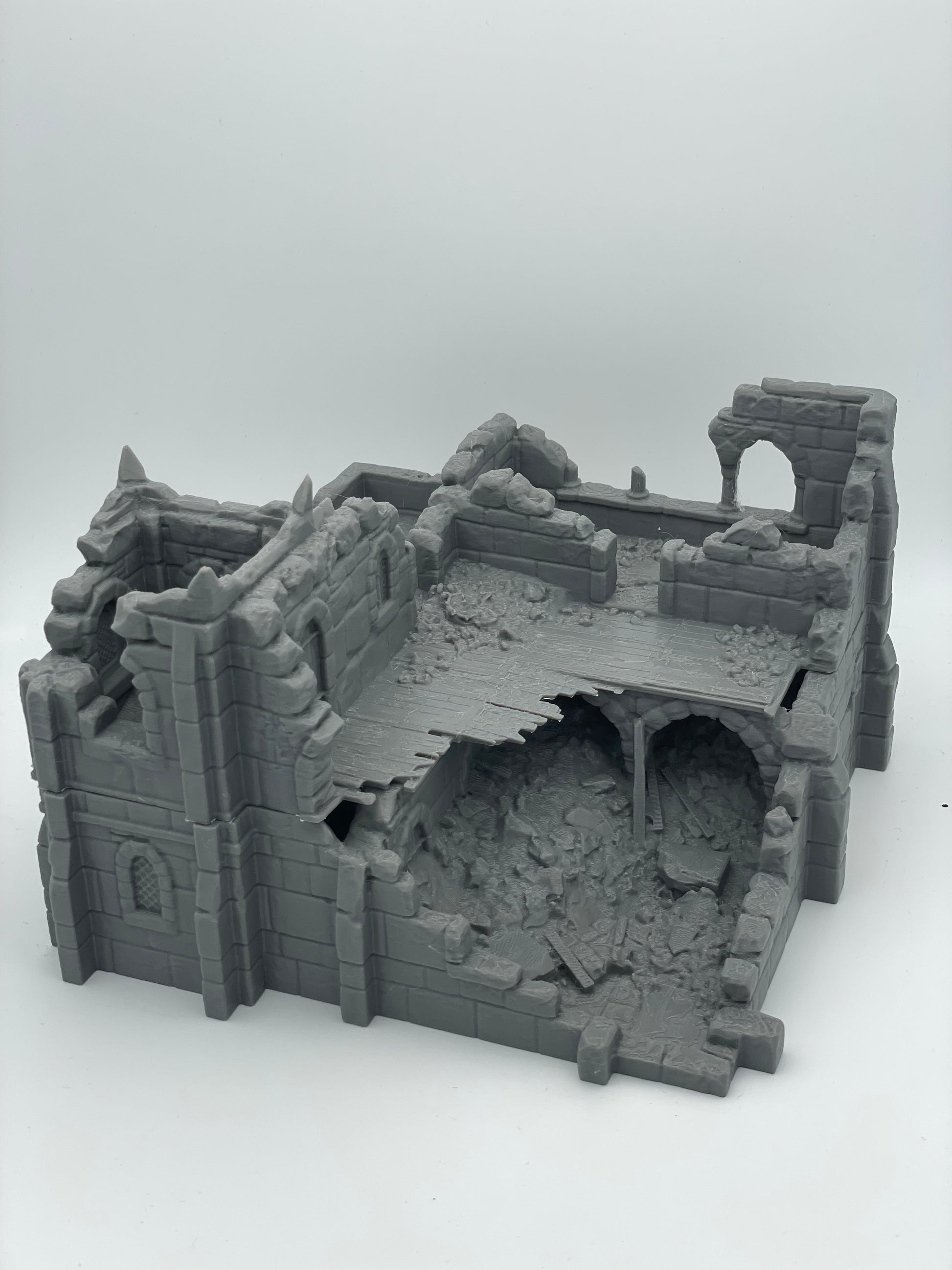 Product photo Tabletop 28mm The Printing Goes Ever On (TPGEO) 0: Ruins of medieval dwelling C - Remains of a building from the human realm Gonthan