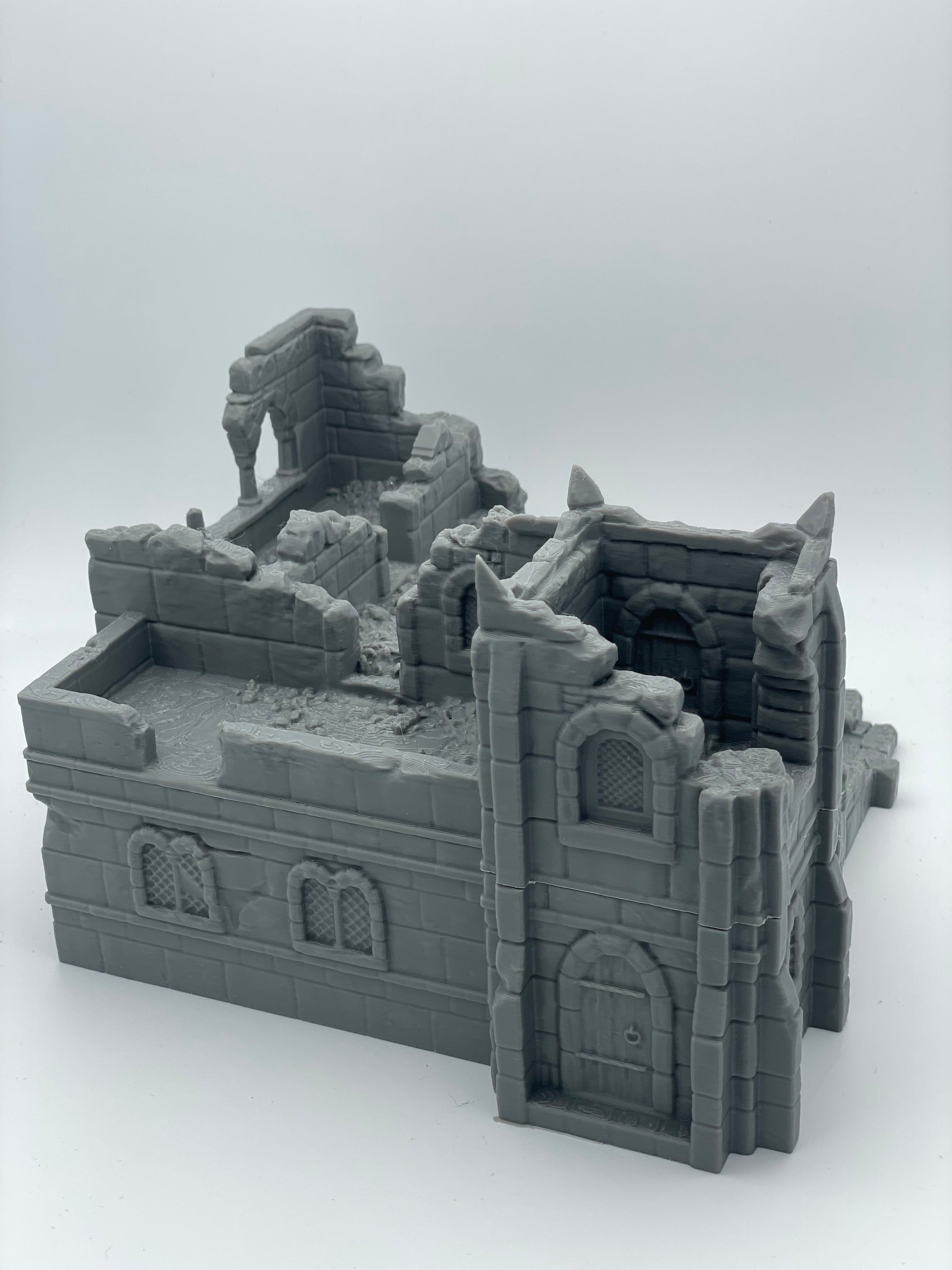 Product photo Tabletop 28mm The Printing Goes Ever On (TPGEO) 0: Ruins of medieval dwelling C - Remains of a building from the human realm Gonthan