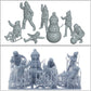 Diorama Model Building Product Photo 0: Winter Children - 7 Figures - Snowman and Snowball Fight