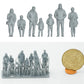 Diorama model building product photo 1: Passersby figures set 3 - 7 figures (h0_30)