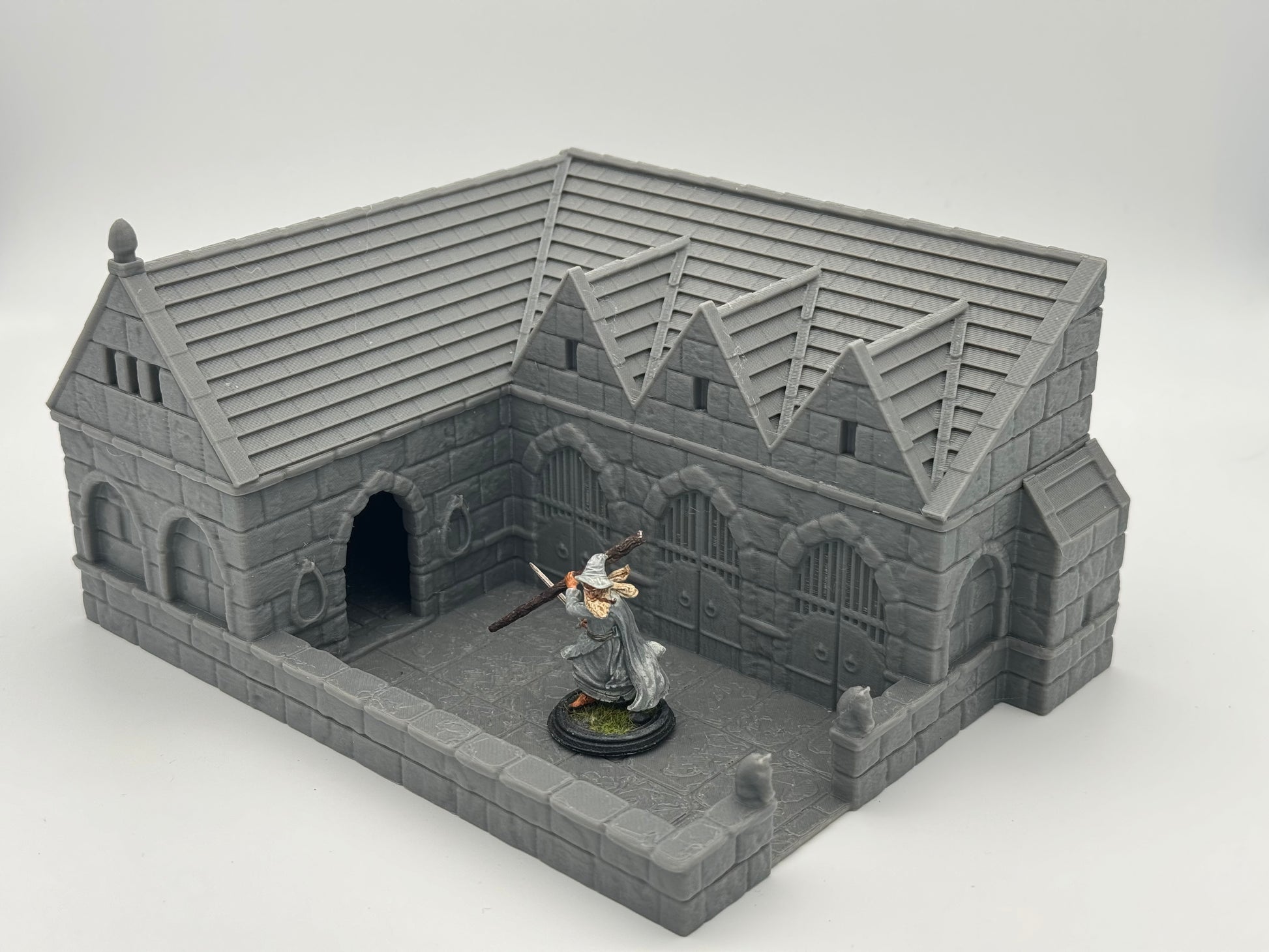Product photo Tabletop 28mm The Printing Goes Ever On (TPGEO) 0: Stables Ivory City - Kingdom of Gonthan - Tabletop Terrain
