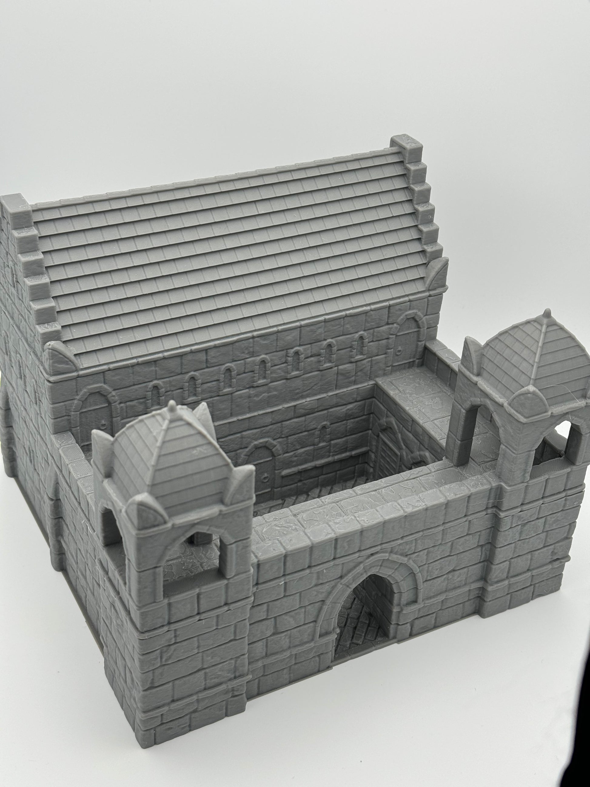Product photo Tabletop 28mm The Printing Goes Ever On (TPGEO) 0: Ivory City Barracks - Kingdom of Gonthan - Tabletop Terrain