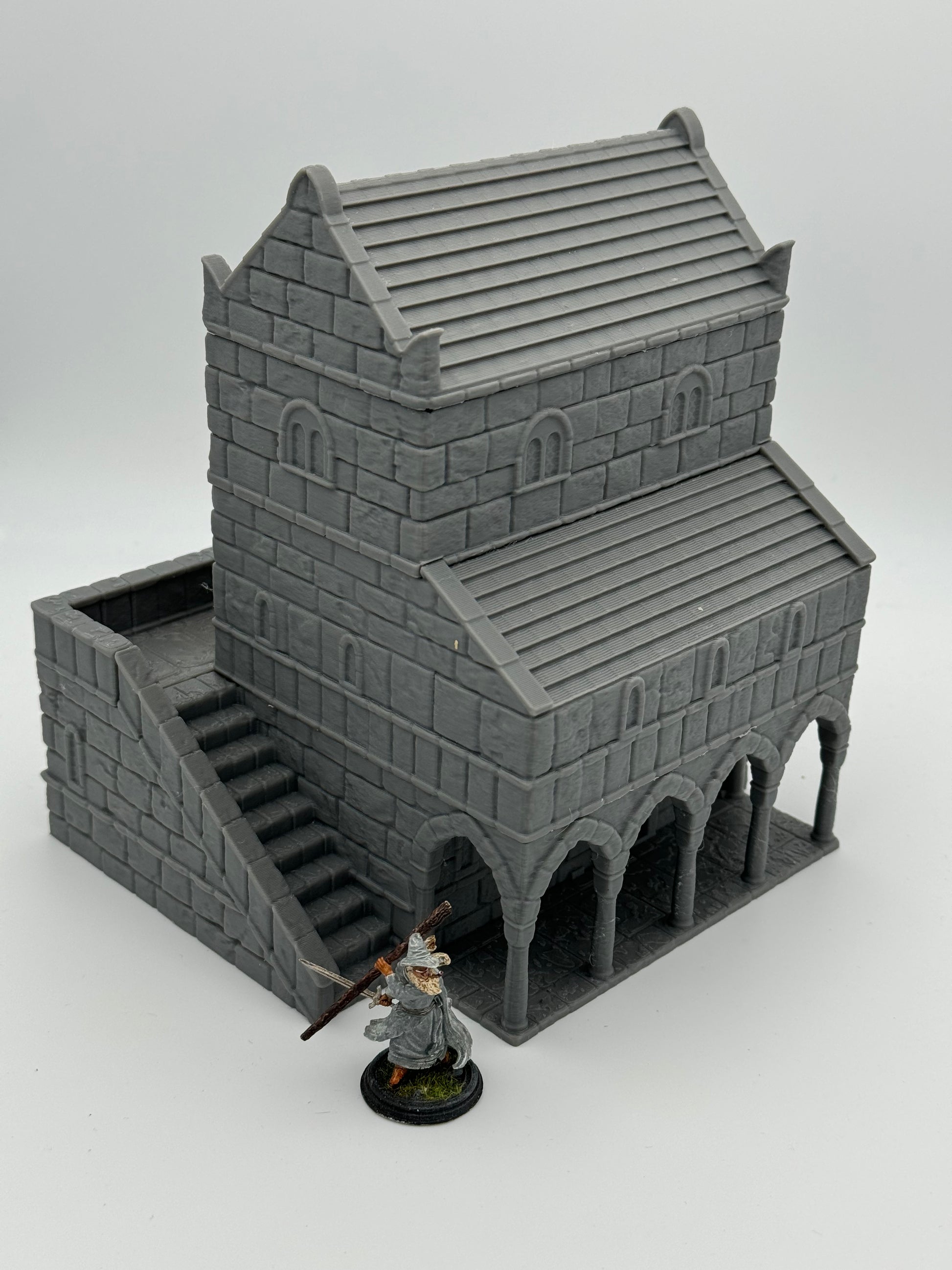 Product photo Tabletop 28mm The Printing Goes Ever On (TPGEO) 0: House B Ivory City - Kingdom of Gonthan Building - Tabletop Terrain