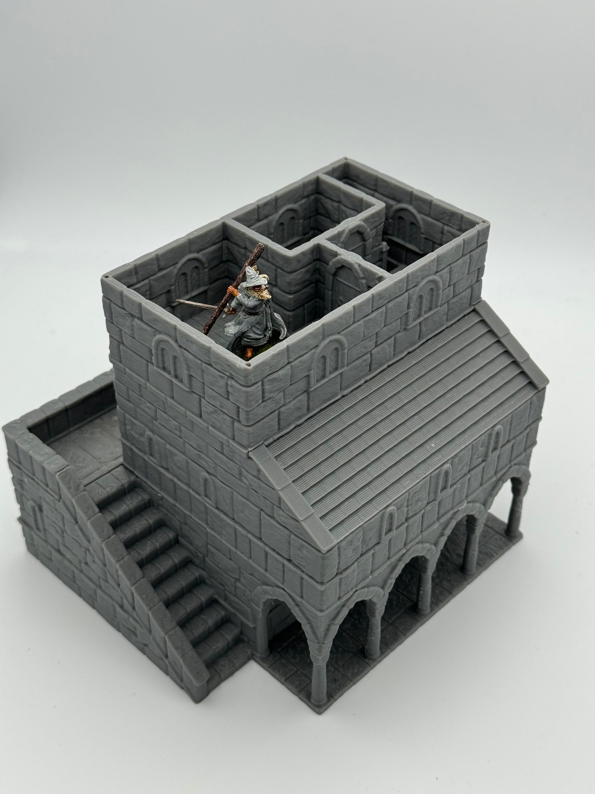 Product photo Tabletop 28mm The Printing Goes Ever On (TPGEO) 0: House B Ivory City - Kingdom of Gonthan Building - Tabletop Terrain