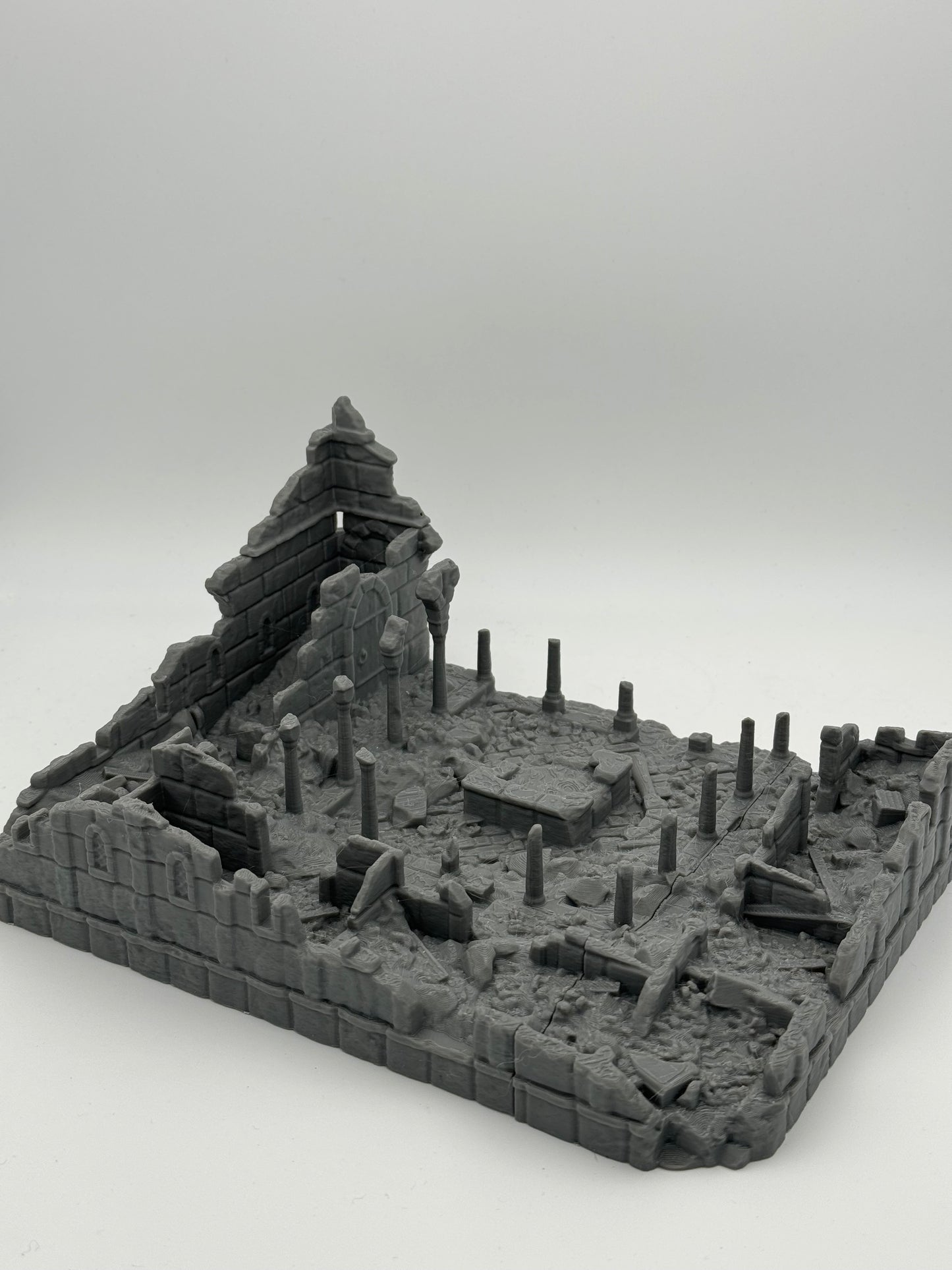 Product photo Tabletop 28mm The Printing Goes Ever On (TPGEO) 0: Hospital Ruins Ivory City - Kingdom of Gonthan - Tabletop Terrain