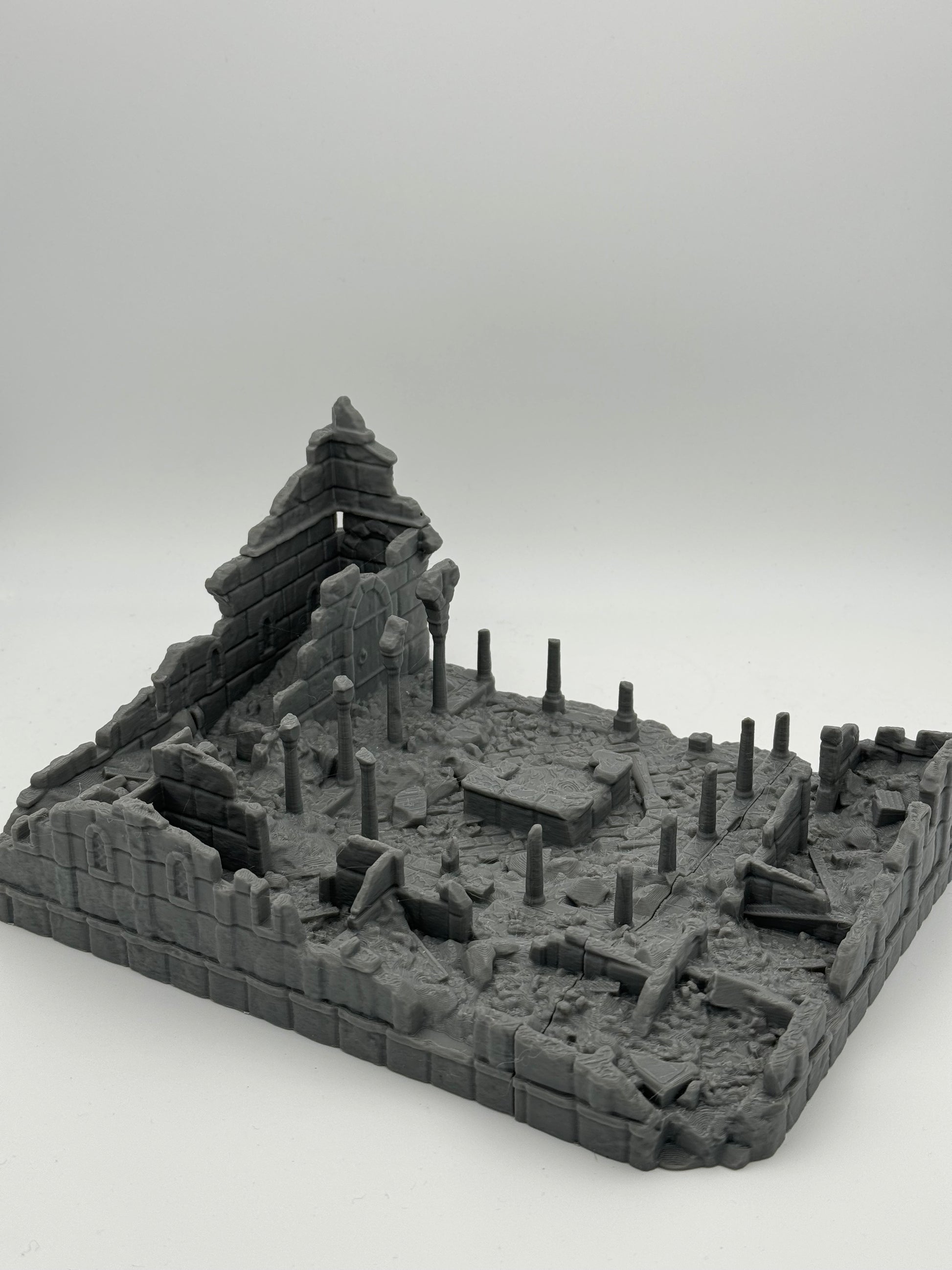 Product photo Tabletop 28mm The Printing Goes Ever On (TPGEO) 0: Hospital Ruins Ivory City - Kingdom of Gonthan - Tabletop Terrain