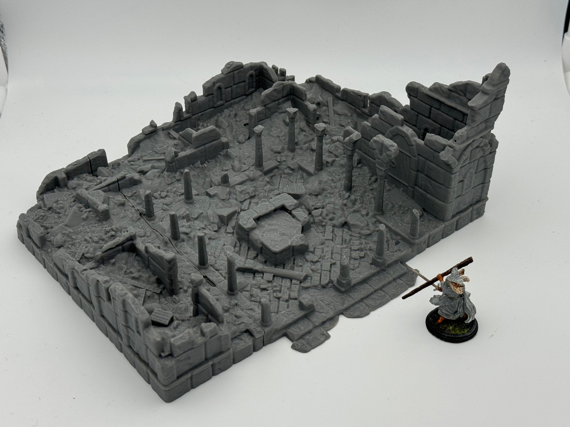Product photo Tabletop 28mm The Printing Goes Ever On (TPGEO) 0: Hospital Ruins Ivory City - Kingdom of Gonthan - Tabletop Terrain