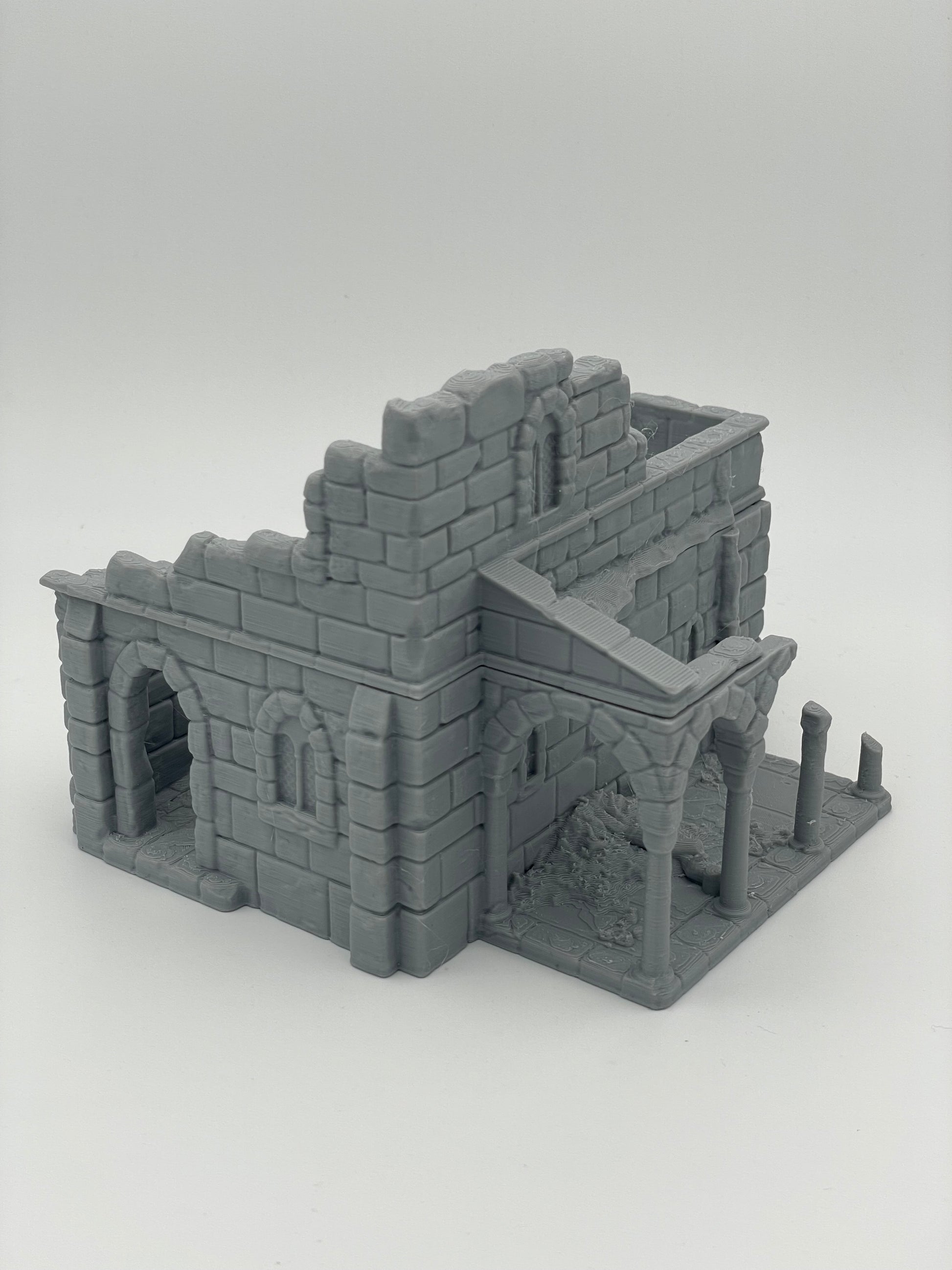Product photo Tabletop 28mm The Printing Goes Ever On (TPGEO) 0: Ruined medieval house A2 - Remains of the building from the human realm Gonthan